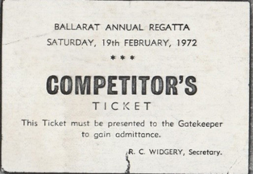 competitor's ticket