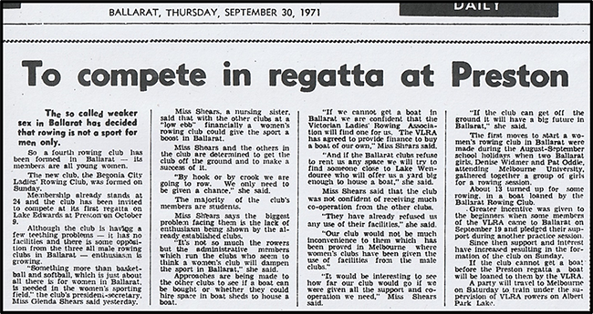 1971 newspaper article