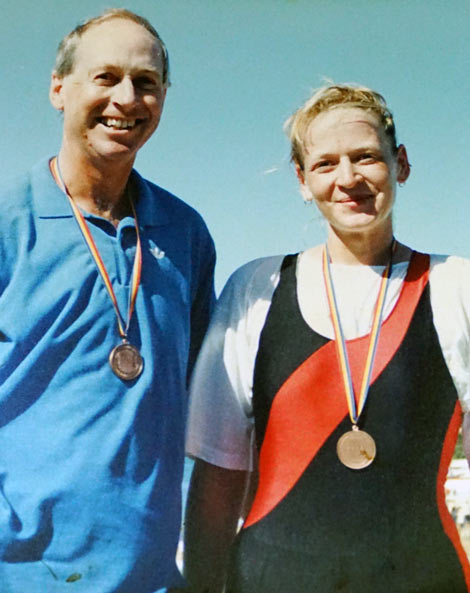 Natasha Bourke with coach Kevin Bourke