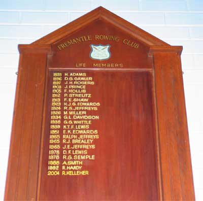 Life member board in 2005