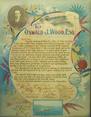 Presentation to O J Wood 