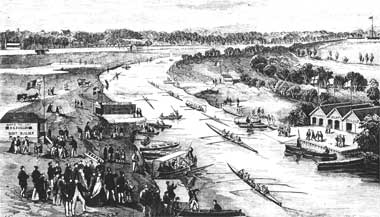 1867 The Yarra showing Edwards Boat shed on the right
