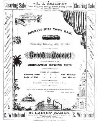 1883 Grand Concert Programme Cocer
