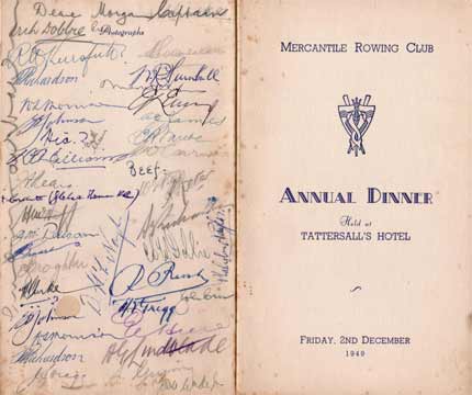 1949 Annual Dinner Menu Cover