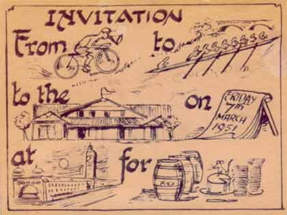 1951 Norm Cairns Invitation To Crew