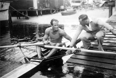 George Cook with coach Turner