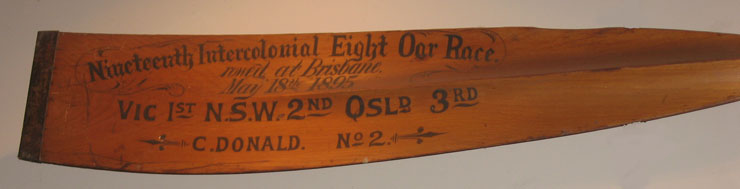 Charles Donald's oar