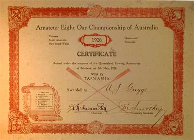 King's Cup Certificate