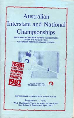 1982 Interstate Championships Programme Cover