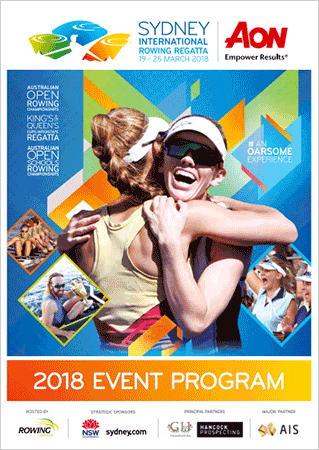 2018 Australian Rowing Championships program cover