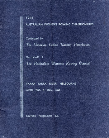 1968 Australian Women's Rowing Championships Programme Cover