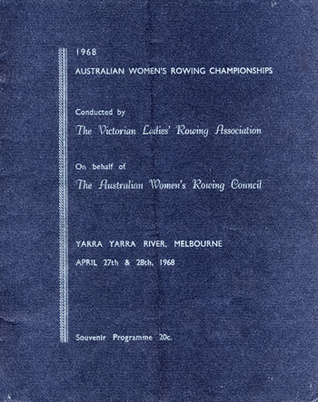 1968 Australian Women's Rowing Championships Programme Cover