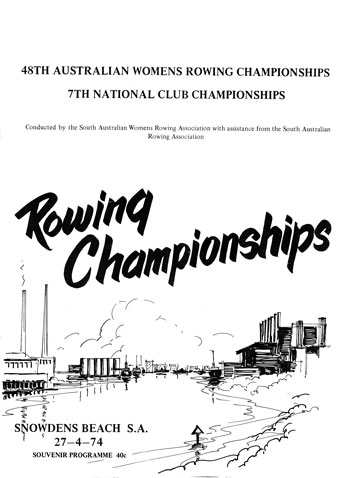 1974 Women's Rowing Championships Program Cover