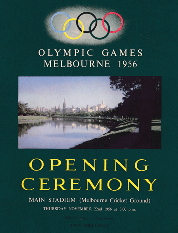 1956 Opening Ceremony Program