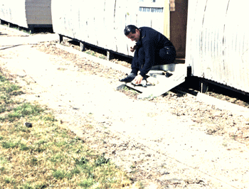 1956 Cleaning Shoes At Ballarat Village