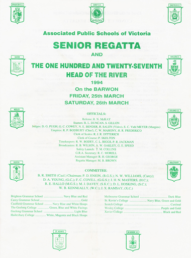 1994 regatta program cover