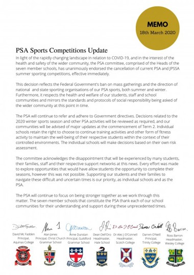 Image of the cancellation notification