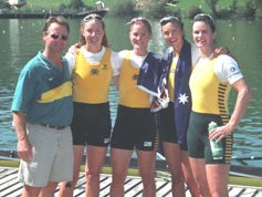 2001 Women's Coxless Four with Coach