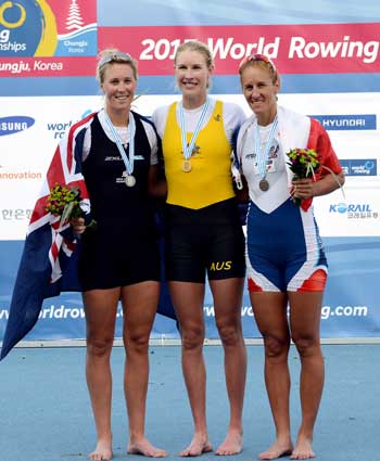 2013 Women's Scull Medallists