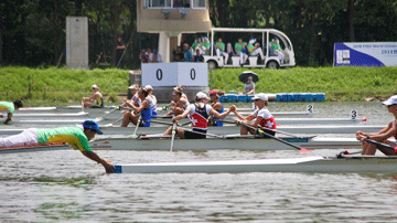 start of women's lightweight double scull race